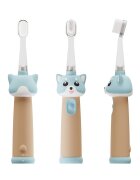 VITAMMY Periuta de dinti electrica ePUPPY Bleu pentru copii 0-6 ani cu lumina LED 24.000 de miscari sonice pe minut 2 capete periuta incluse 2 moduri de functionare si timer