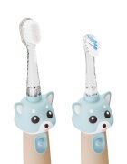 VITAMMY Periuta de dinti electrica ePUPPY Bleu pentru copii 0-6 ani cu lumina LED 24.000 de miscari sonice pe minut 2 capete periuta incluse 2 moduri de functionare si timer