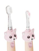 VITAMMY Periuta de dinti electrica ePUPPY Roz pentru copii 0-6 ani cu lumina LED 24.000 de miscari sonice pe minut 2 capete periuta incluse 2 moduri de functionare si timer