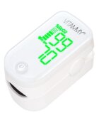 VITAMMY Pulsoximetru O2 afisaj LED usor de citit masoara saturatia SpO2 si pulsul alb