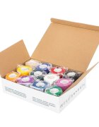 VITAMMY Set 12 bandaje elastice autoadezive Autoband Multicolor tehnologie cu microfibre fara lipici rezistent la apa 5 x 450 cm