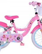 Volare Bicicleta pentru copii EL Disney Princess 16 inch FW frana de mana pe ambele roti scaun si ghidon reglabil cosulet pe ghidon roti gonflabile stopuri reflectorizante
