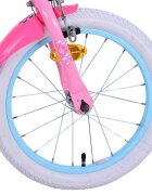 Volare Bicicleta pentru copii EL Disney Princess 16 inch FW frana de mana pe ambele roti scaun si ghidon reglabil cosulet pe ghidon roti gonflabile stopuri reflectorizante