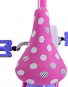 Volare Bicicleta pentru copii EL Minnie Mouse 16 inch Bow Tie frana de mana pe ambele roti scaun si ghidon reglabil cosulet pe ghidon roti gonflabile stopuri reflectorizante