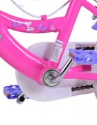 Volare Bicicleta pentru copii EL Minnie Mouse 16 inch Bow Tie frana de mana pe ambele roti scaun si ghidon reglabil cosulet pe ghidon roti gonflabile stopuri reflectorizante
