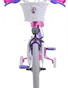 Volare Bicicleta pentru copii EL Minnie Mouse 16 inch Bow Tie frana de mana pe ambele roti scaun si ghidon reglabil cosulet pe ghidon roti gonflabile stopuri reflectorizante