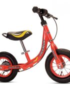 WeeRide Bicicleta copii fara pedale Learn 2 Ride WR12R 10 inch frana de mana varsta 18 luni-4 ani scaun ajustabil pe inaltime de la 31-42 cm roti pneumatice