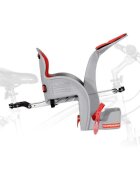 WeeRide Scaun bicicleta copii SafeFront Clasic pozitie montare centru 15 kg si casca protectie XS 44-48 Penguin grirosu