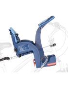 WeeRide Scaun bicicleta copii SafeFront Deluxe pozitie montare centru 15 kg si casca protectie XS 44-48 Fairy Tale denim