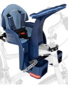 WeeRide Scaun bicicleta copii SafeFront Deluxe pozitie montare centru 15 kg si casca protectie XS 44-48 Penguin denim