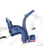 WeeRide Scaun bicicleta copii SafeFront Deluxe pozitie montare centru 15 kg si casca protectie XS 44-48 Police denim