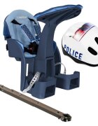 WeeRide Scaun bicicleta copii SafeFront Deluxe pozitie montare centru 15 kg si casca protectie XS 44-48 Police denim