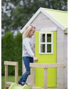 Wendi Toys Casuta de gradina cu platformatobogan si leagan dublu (M28L) Lime Lodge
