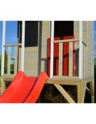 Wendi Toys Casuta de gradina Summer Adventure House cu platforma cu loc pentru nisip tobogan si leagan dublu (M29R)