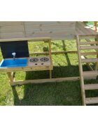 Wendi Toys Casuta Nordic Adventure cu loc de nisip tobogan leagan si bucatarie