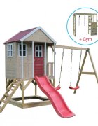 Wendi Toys Casuta Nordic Adventure House cu loc pentru nisip tobogan leagan dublu modul sport