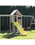 Wendi Toys Turn de joaca cu 2 platforme panou de catarare tobogan leagan dublu si modul de gimnastica