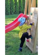 Wendi Toys Turn de joaca cu 2 platforme panou de catarare tobogan leagan masuta de picnic cu bancute si lada de nisip