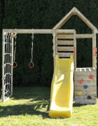 Wendi Toys Turn de joaca cu 2 platforme panou de catarare tobogan si modul de gimnastica