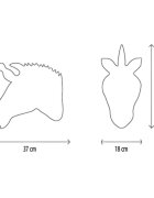 Wild & Soft Decoratiune de perete Wild and Soft cap de unicorn Claire