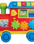WINFUN Trenulet antemergator fara pedale pentru copii pentru copiii cu varsta incepand de la 12 luni melodii vesele lumini