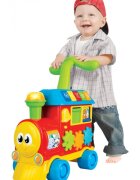 WINFUN Trenulet antemergator fara pedale pentru copii pentru copiii cu varsta incepand de la 12 luni melodii vesele lumini