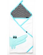 Womar Zaffiro Prosop de baie cu broderie Crocodil 100x100 AN-ZC-100