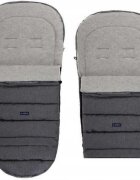 Womar Zaffiro Sac de iarna pentru carucior si scaun auto iGrow 2.0 cu lana oaie premium melange gri inchis