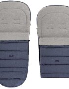 Womar Zaffiro Sac de iarna pentru carucior si scaun auto iGrow 2.0 cu lana oaie premium melange Navy