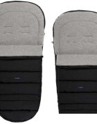 Womar Zaffiro Sac de iarna pentru carucior si scaun auto iGrow 2.0 cu lana oaie premium melange Negru