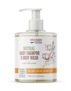 Wooden Spoon Sampon si gel dus pentru copii si bebelusi Cotton Kiss bio 300ml