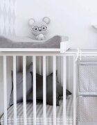 Woodies Safe Dreams Masa de infasat din lemn atasabila la patut bebe alb 86 x 51 x 7 cm