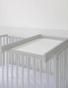 Woodies Safe Dreams Masa de infasat din lemn atasabila la patut bebe Gri 86 x 51 x 7 cm