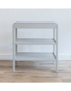Woodies Safe Dreams Masa infasat pentru bebelusi lemn masiv Gri 76 x 44 x 86 cm cu 2 rafturi de depozitare Inalte