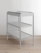 Woodies Safe Dreams Masa infasat pentru bebelusi lemn masiv Gri 76 x 44 x 86 cm cu 2 rafturi de depozitare Inalte