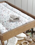 Woodies Safe Dreams Masa infasat pentru bebelusi lemn masiv Vintage 76 x 44 x 86 cm cu 2 rafturi de depozitare inalte