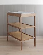 Woodies Safe Dreams Masa infasat Vintage cu 2 rafturi de depozitare inalte inclus Saltea