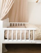 Woodies Safe Dreams Pat din lemn masiv pentru Junior Noble alb 160x80 cm