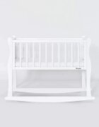 Woodies Safe Dreams Patut balansoar co-sleeping din lemn Noble alb 90 x 40 cm