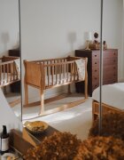 Woodies Safe Dreams Patut balansoar co-sleeping din lemn Noble Vintage 90 x 40 cm