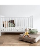 Woodies Safe Dreams Patut din lemn masiv transformabil pentru bebe si junior Clasic Alb 140 x 70 cm