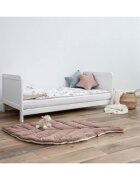 Woodies Safe Dreams Patut din lemn masiv transformabil pentru bebe si junior Clasic Alb 140 x 70 cm