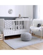 Woodies Safe Dreams Patut din lemn masiv transformabil pentru bebe si junior Clasic Alb 140 x 70 cm