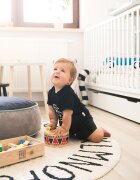 Woodies Safe Dreams Patut din lemn masiv transformabil pentru bebe si junior Hampton 140 x 70 cm