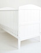 Woodies Safe Dreams Patut din lemn masiv transformabil pentru bebe si junior Hampton + saltea cocos 140 x 70 cm