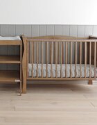 Woodies Safe Dreams Patut din lemn masiv transformabil pentru bebe si junior Noble Vintage 140 x 70 cm