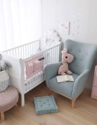 Woodies Safe Dreams Patut din lemn pentru bebe inaltime saltea reglabila Noble Alb 120x60 cm