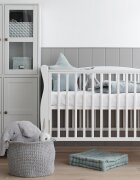 Woodies Safe Dreams Patut din lemn pentru bebe inaltime saltea reglabila Noble Alb 120x60 cm