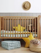 Woodies Safe Dreams Patut din lemn pentru bebe inaltime saltea reglabila Noble Vintage 120x60 cm