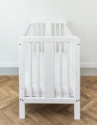 Woodies Safe Dreams Patut din lemn pentru bebe inaltime saltea reglabila Star Baby Alb 120x60 cm